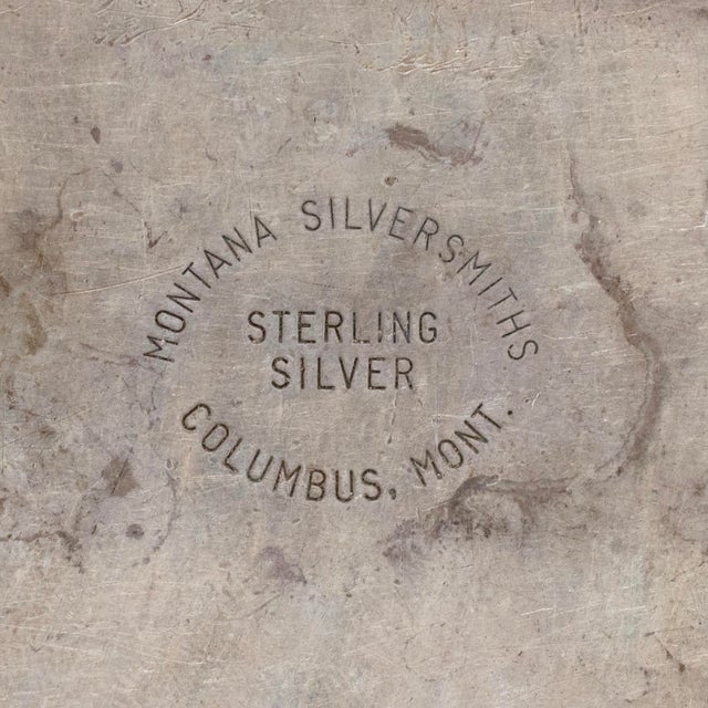 Metal Vintage 1982 Montana Silversmiths Sterling Silver Wkra Champion Belt Buckle For Sale - Image 7 of 8