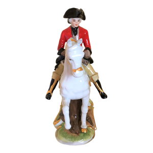 Early 18th Century Gorgeous Tabletop Porcelain Cavalry Figurine Decor