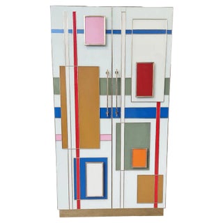 Vintage Wooden Wardrobe, 1980s For Sale