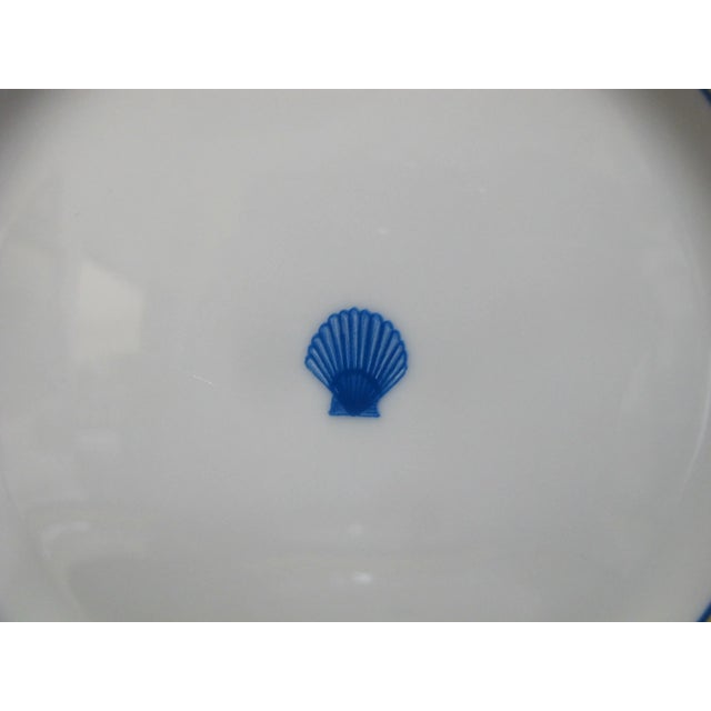 Lynn Chase Whimsical Coastal Theme Costa Azzurra 7 1/2" Dessert Plate Set of 7 For Sale - Image 4 of 7