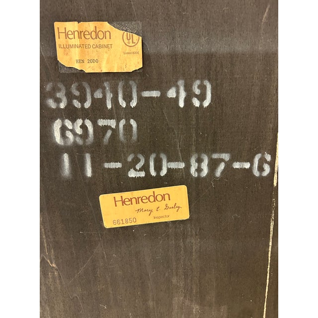 1980s 1980s Henredon Black Lacquered and Brass Display Case For Sale - Image 5 of 5