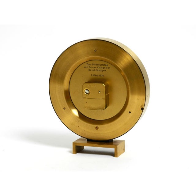 Large Heavy Battery-Operated Brass World Clock by Heinrich Johannes Möller for Kienzle, 1978 For Sale - Image 11 of 13