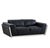 Casa Milano Domo Italian Leather 3-Piece Sofa Set in Black For Sale - Image 4 of 11