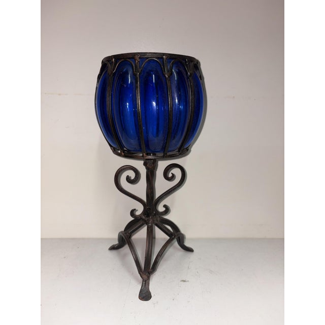 Vintage Submerged Glass Vase, 1920 For Sale - Image 4 of 9