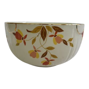 1930s/1940s Hall's Pottery Autumn Leaf Gold Rimmed Serving Bowl