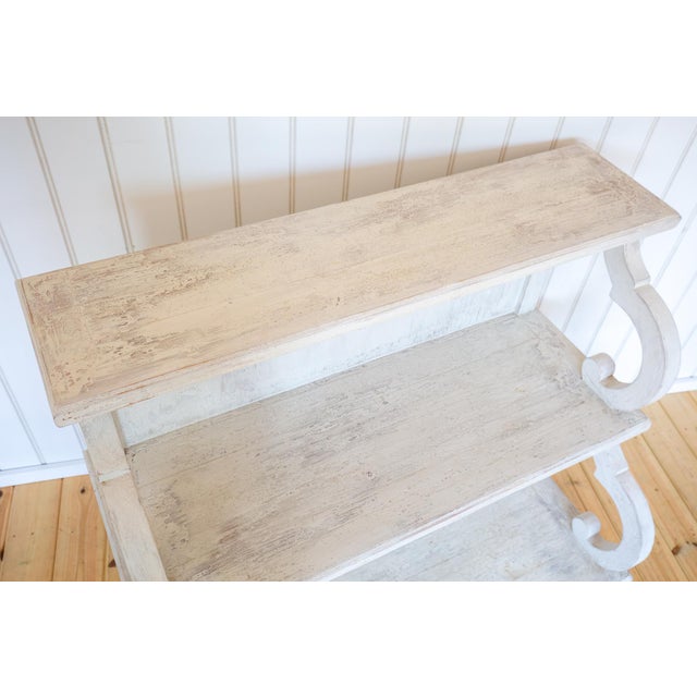 20th Century Regency French White Waterfall Shelving Unit, 1930s For Sale - Image 12 of 18