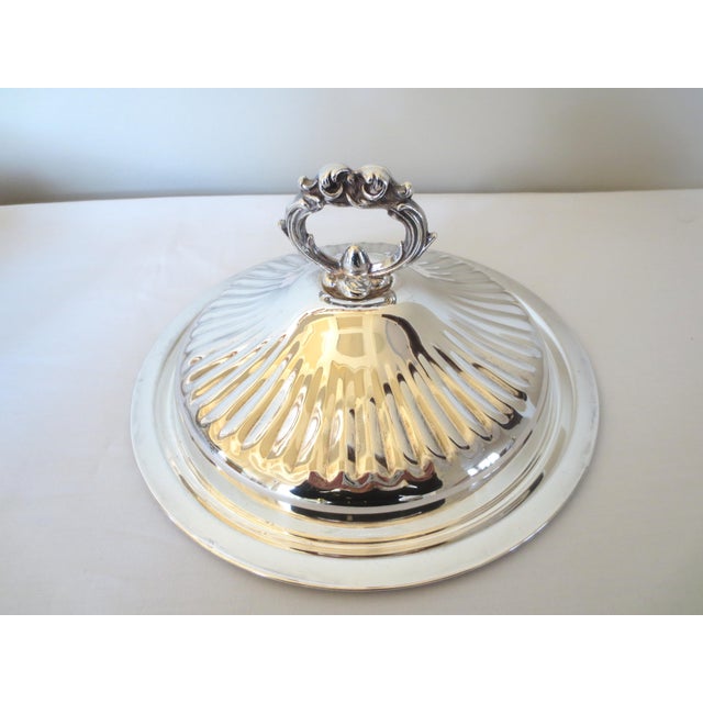 Silver 1970s Leonard Silverplate Serving Dish With Insert For Sale - Image 8 of 9
