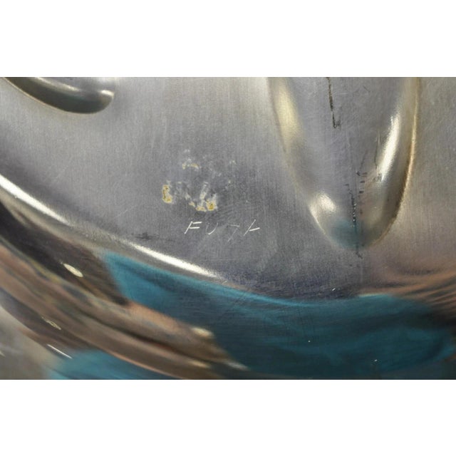 Vintage Wm Rogers Regency Style Silver Plated 18" Oval Footed Meat Tray Platter For Sale - Image 9 of 10