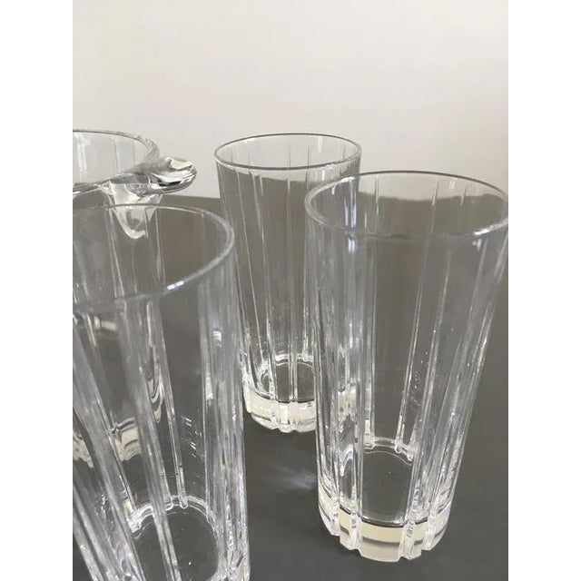 Post-Modern Clear Bar Glasses with Ice Bucket, Set of 6 For Sale - Image 15 of 17