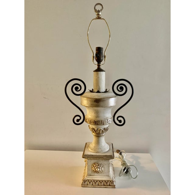 1990s Carved and Gilded Lamps With Gilded Shades - a Pair For Sale - Image 9 of 10