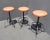 Set of Three Vintage Spanish Style Orange Iron Bar Stools ~ Mid Century Modern For Sale - Image 4 of 12