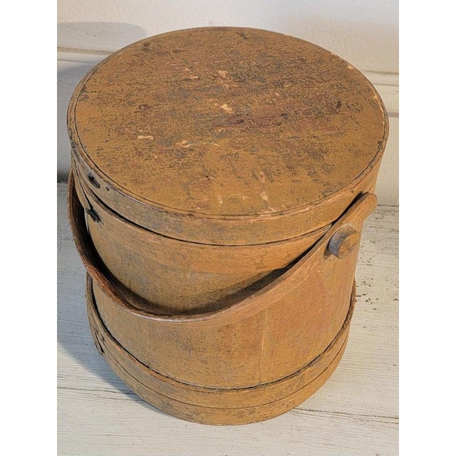 Mid 19th Century Original Mustard Painted Firkin For Sale In Los Angeles - Image 6 of 7