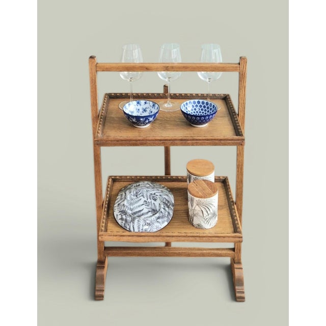 Wood Late 19th Century Folding Dumbwaiter in Oak For Sale - Image 7 of 18
