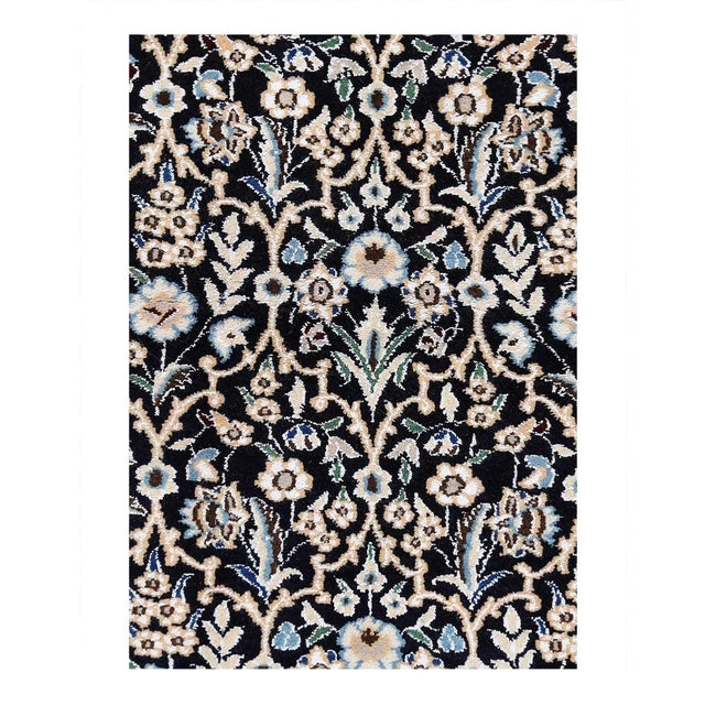 Beautiful hand-knotted Nain rug made from wool and silk. Nain is a small village located in central Persia that has...