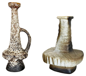 Ceramic Studio Pottery Vases from Piet Vest Ceramics, Netherlands, 1970s, Set of 2