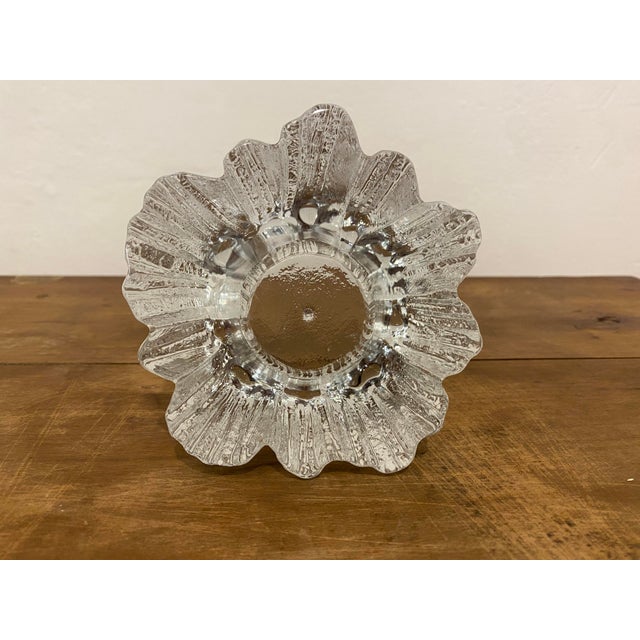 Vintage Volcano Crystal Glass Votive Candleholder by Rune Strand for Nybro, Sweden, 1970s For Sale - Image 10 of 12