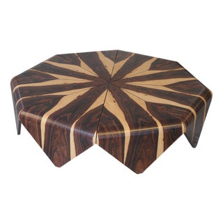 Petala Coffee Table in Cocobolo Wood by Jorge Zalszupin for l'Atelier Brazil, 1959 For Sale