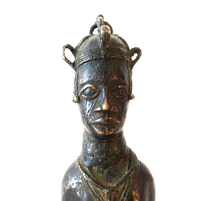 Benin Royal Bronze Queen from Nigeria Chairish