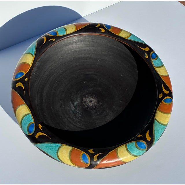 Antique "Jugendstil" Gouda Ceramic Bowl Netherlands For Sale - Image 11 of 11