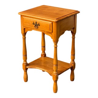 Vintage Kling Solid Maple American Traditional Nightstand For Sale
