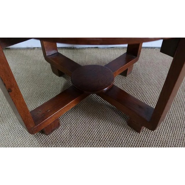 Small Art Deco Solid Teak Gueridon Table, 1920s For Sale - Image 9 of 18