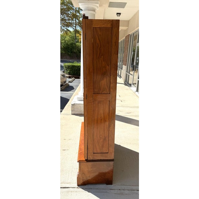 1920’s Art Deco Mahogany & Burled Walnut Bookcase For Sale In Raleigh - Image 6 of 11