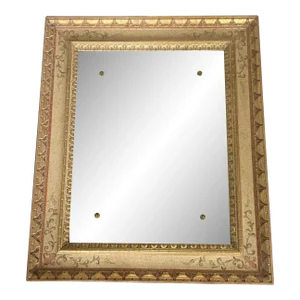 Late 20th Century Venetian Mirror in Solid Linden Wood, Hand-Decorated