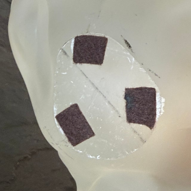 Art Nouveau Frosted Glass Trinket Bowl in Organic Form For Sale In Los Angeles - Image 6 of 6