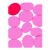 11 Pink Ovals, One Red Fine Art Print 25 1/2" X 33 1/2" by Liz Roache For Sale
