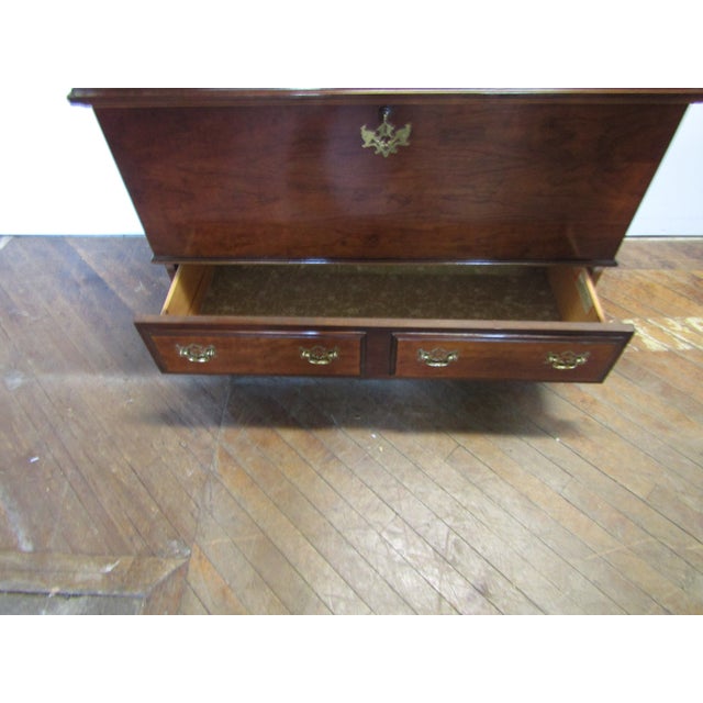 Lane Furniture Lane Solid Cherry Chippendale Style Cedar Lined Chest For Sale - Image 4 of 8