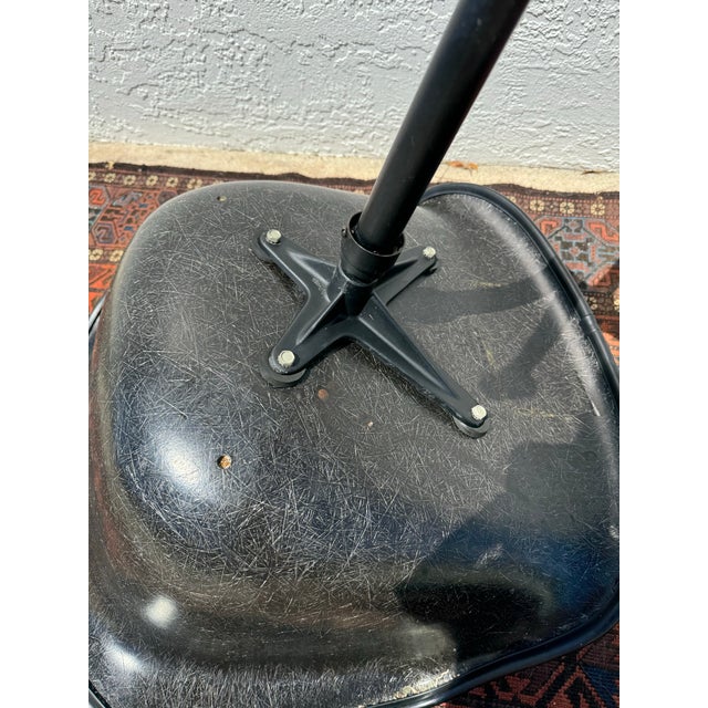 Textile 1960s Vintage Eames Pac-1 Armshell Chair by Herman Miller | Alexander Girard Stripe Upholstery | Mid-Century Modern For Sale - Image 7 of 12