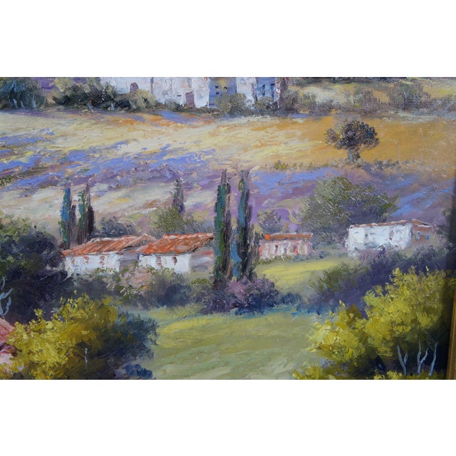 Late 20th Century Christopher Guliano Spanish Villas Tuscany Landscape Oil Painting Italy For Sale - Image 11 of 11