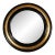 Mid-Century Modernist Gilt & Black Lacquered Convex Mirror by Karl Springer For Sale