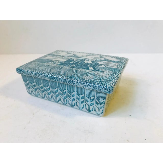 Danish Porcelain Trinket Box by Paul Hoyrup for Nymolle, 1970s For Sale - Image 11 of 11