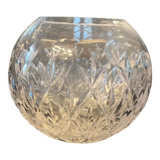 Tiffany & Co. Sybil Cut Crystal Round Rose Bowl Vase For Sale