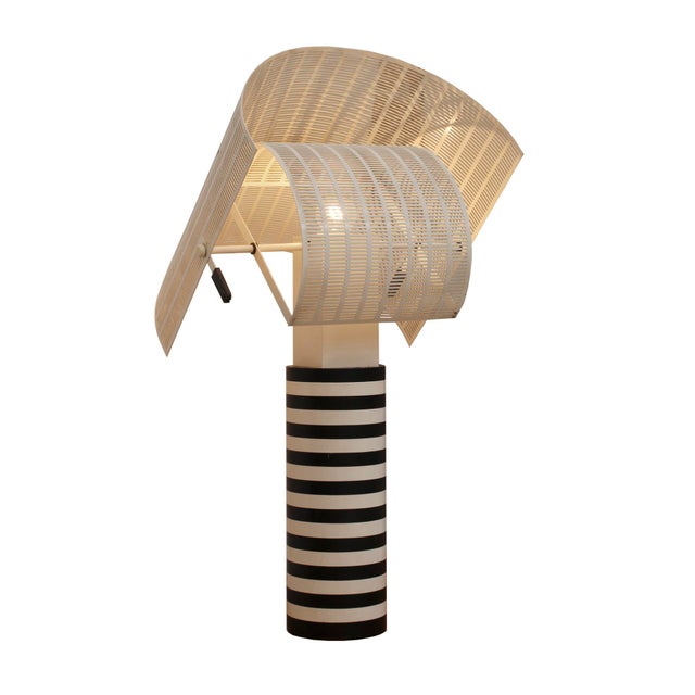 Table lamp mod shogun designed by mario botta for artemide. Made of steel and aluminun. Adjustable lamp top made of...