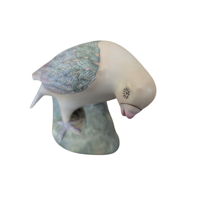 Vintage Chinoiserie Porcelain Dove Bird Figurine For Sale - Image 10 of 12