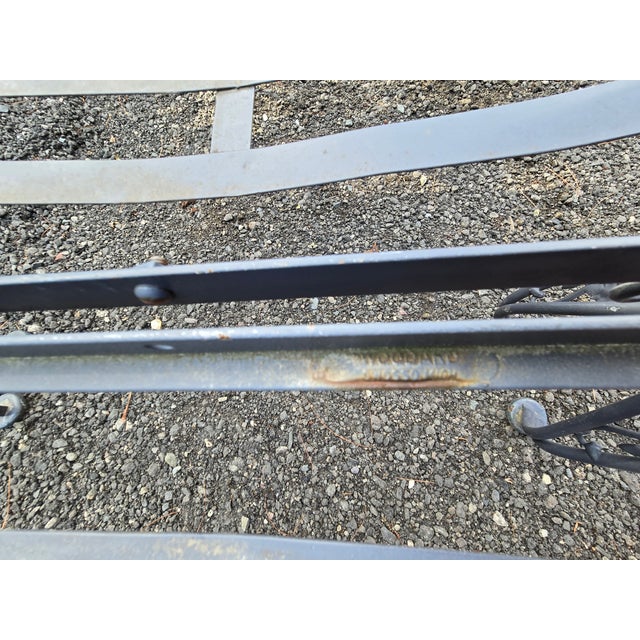 Vintage Wrought Iron Patio Seating Set by Russell Woodard, Attributed, 8 Pieces For Sale - Image 9 of 12