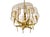 Mid century modern 6-light chandelier made from brass and pink/violet acrylic glass shades. Good condition: signs of...