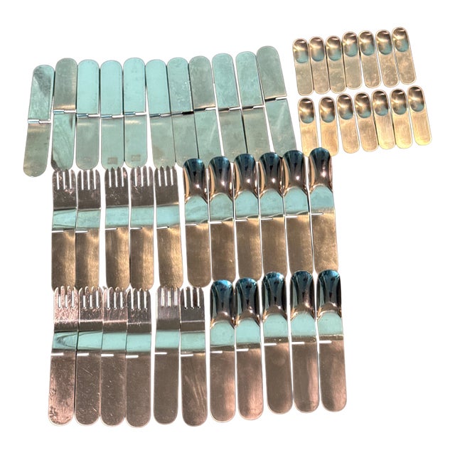1970s Villeroy & Boch Modernist Flatware Utensils Set - 47 Pieces For Sale
