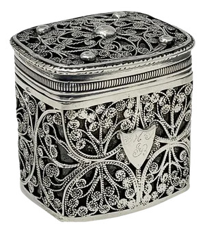 Small 19th Century Dutch Silver Lodderein or Snuff Box by Dirk De Gilde Koppenol