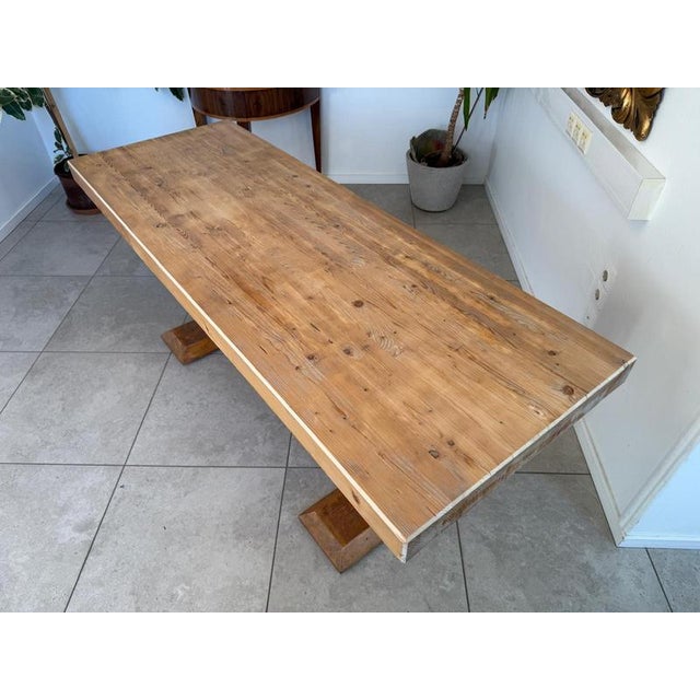Rustic G2286 Farmhouse Table in Natural Wood, 1970s For Sale - Image 12 of 13