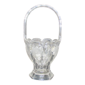 1920s Vintage Heisey Glass Basket Vase