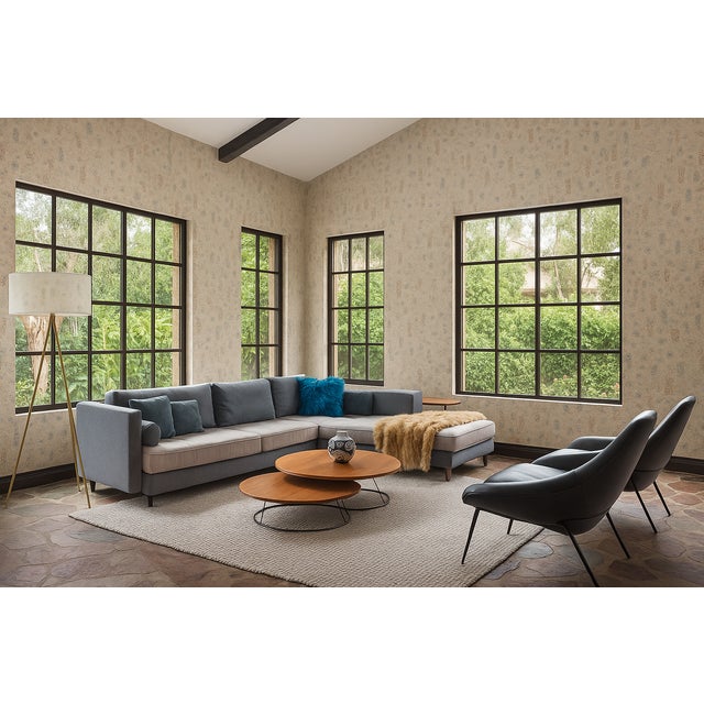 Beige Vintage 90s Etruscan Wallpaper For Sale - Image 8 of 8