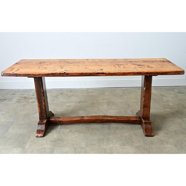 French 18th Century Solid Elm Tavern Table For Sale - Image 11 of 14