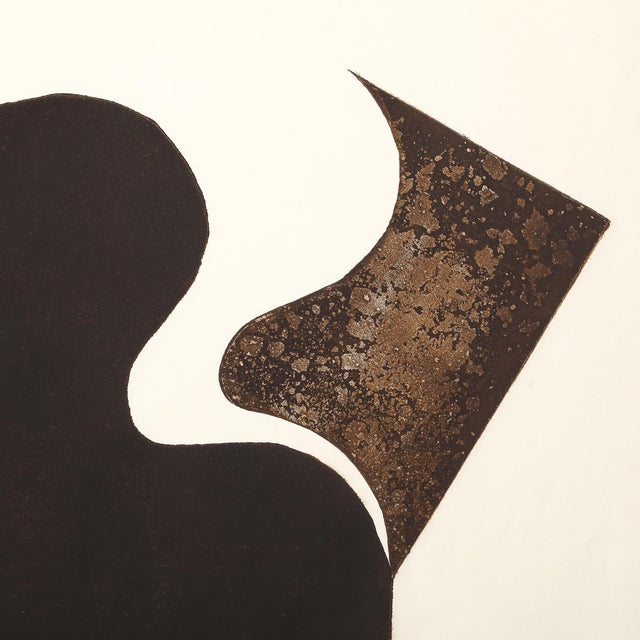 1970s Mid-Century Modernist Screen Print Titled "Man" Signed Sheng Hey C. 1973 For Sale - Image 5 of 16