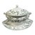 Vintage Vista Alegre Portuguese Porcelain Green Ivy Soup Tureen Set For Sale