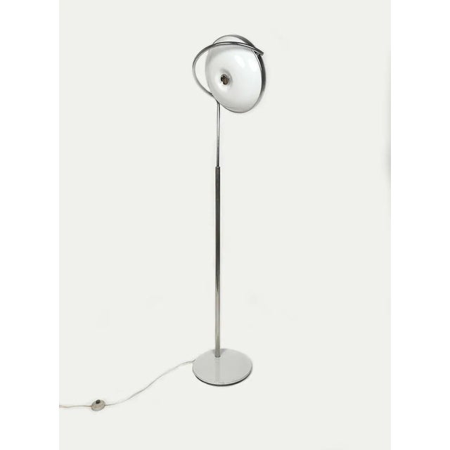 Plastic Mid-Century Adjustable Floor Lamp in Chrome & Acrylic Glass attributed to Reggiani, Italy, 1970s For Sale - Image 7 of 12