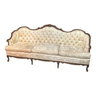 Vintage Extra Long Sofa, Amazing Bones/Needs Upholstery For Sale
