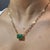 14k Yellow Gold 9.66ct East-West Emerald Paperclip Link Chain Solitaire Necklace For Sale In New York - Image 6 of 18